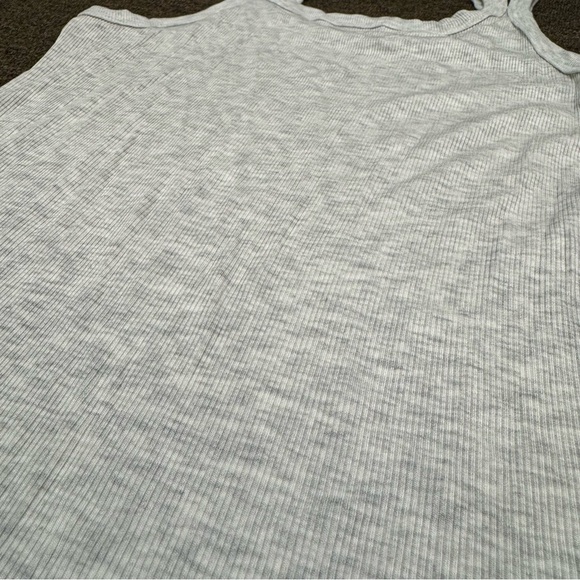 L (10/12) - Girls Ribbed Gray Tank Top - ALL IN MOTION Grey NEW - Picture 3 of 4